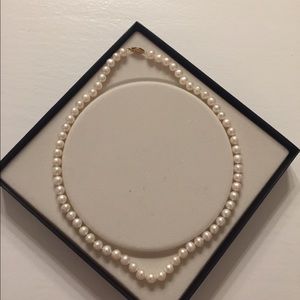 Pearl Strand With 10kt yellow Gold clasp.